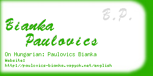 bianka paulovics business card